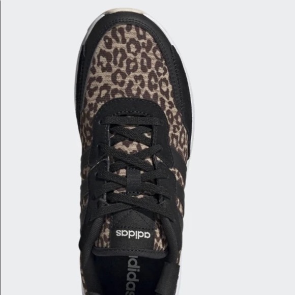 Adidas Cheetah Animal Print Athletic Running Black and Brown Shoes - Picture 4 of 7